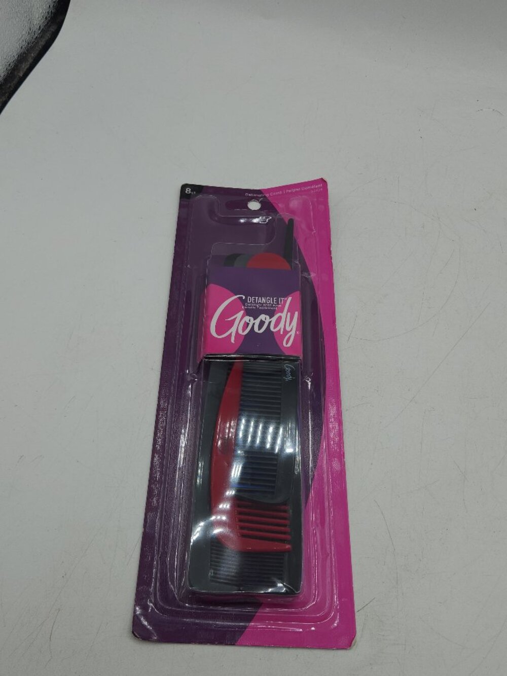 Assorted Goody brand hair combs 8 Count Package